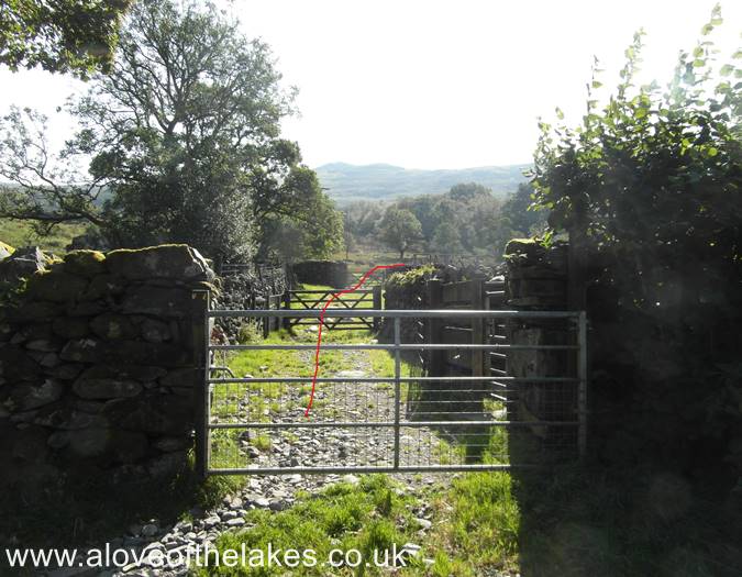 The start of the walk through the gates