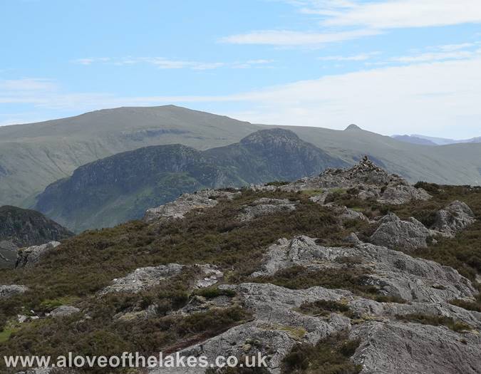 Looking across to Sergeants Crag and Eagle Crag