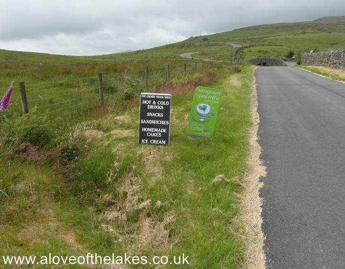 The start point of the walk from the Birker Fell Road
