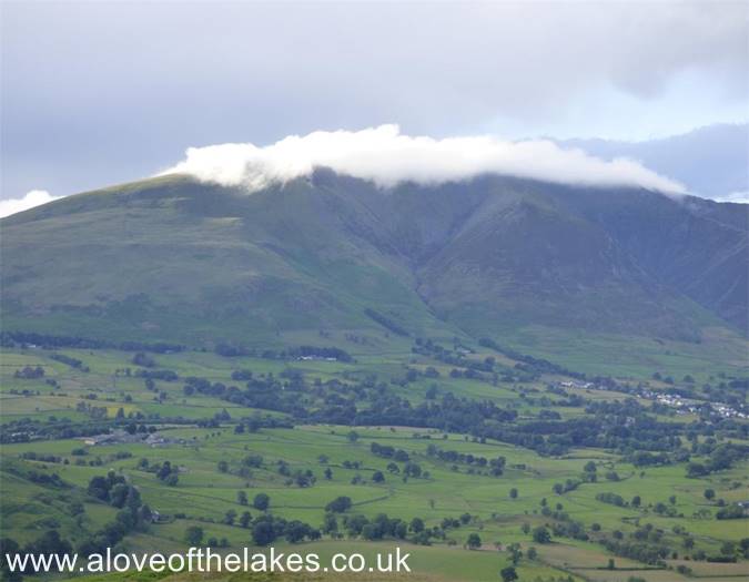 Blencathra summit shrouded in cloud