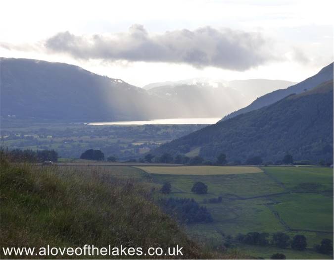 Strange light rays over Bassenthwaite Lake