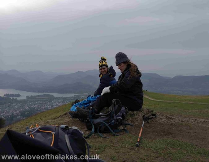 Sue and Ste on the summit of Latrigg