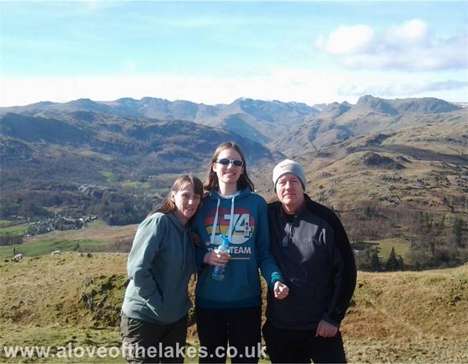 Rob, Sue and Ste on the summit