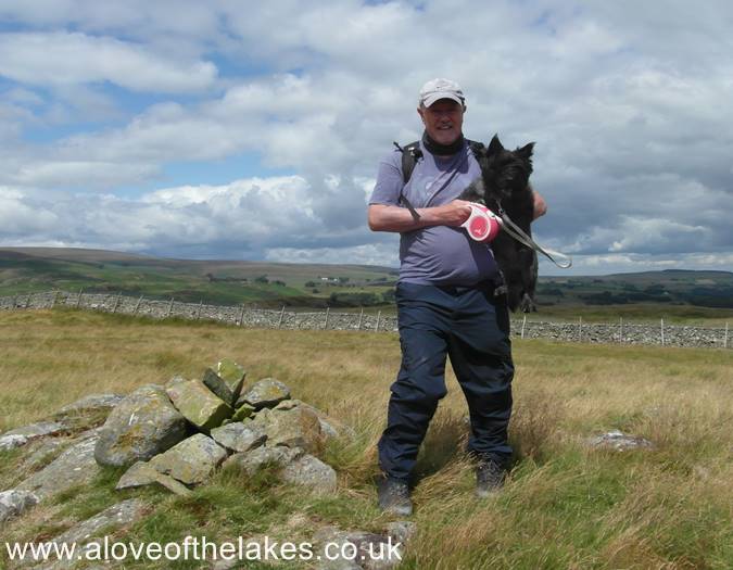 Me and Spud on the summit of Scalebarrow Knott