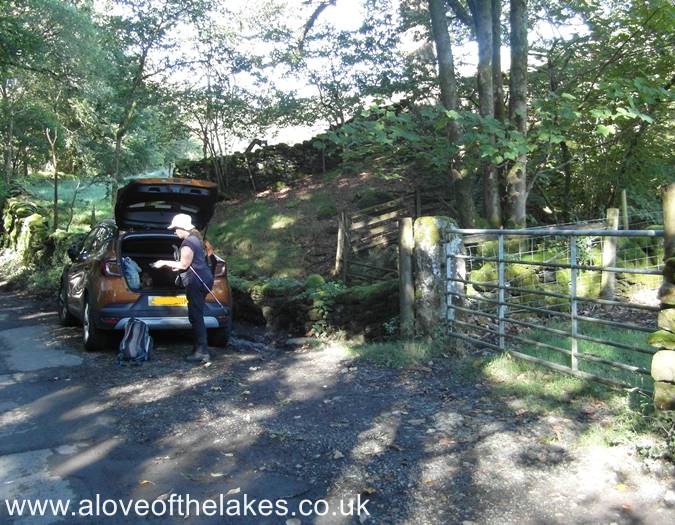 Car parking on the Potter Fell Road