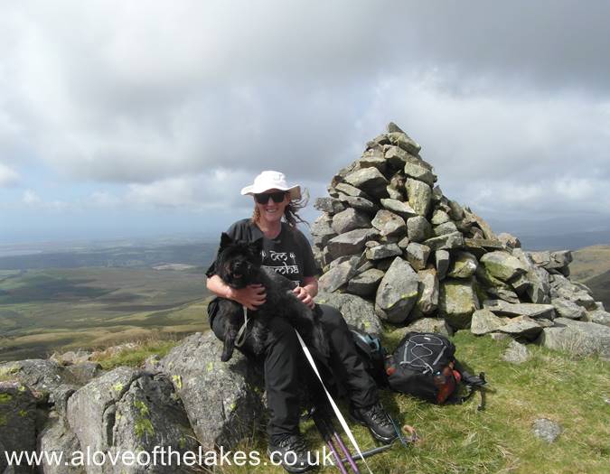 Sue and Dog on summit
