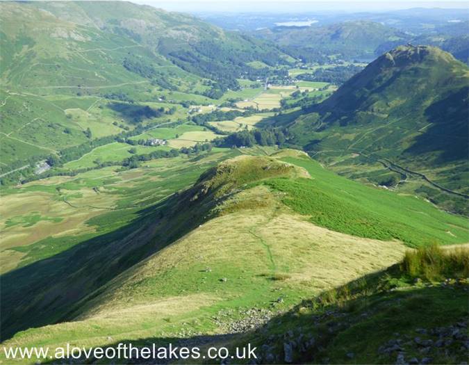 Looking back down the steep climb