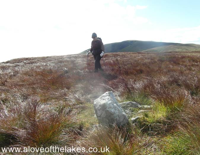 The summit cairn on Stoupdale Head