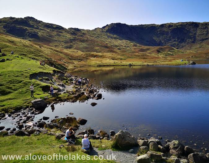 The track round the edge of the Tarn