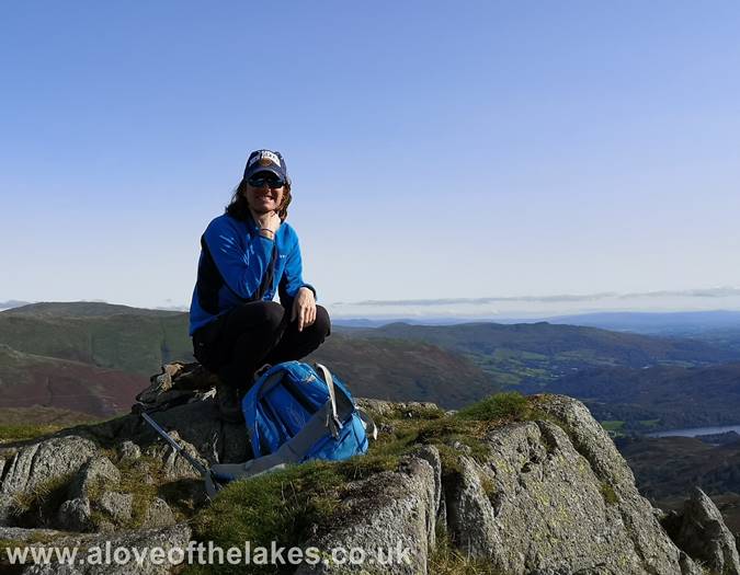 Ste on the summit of Tarn Crag