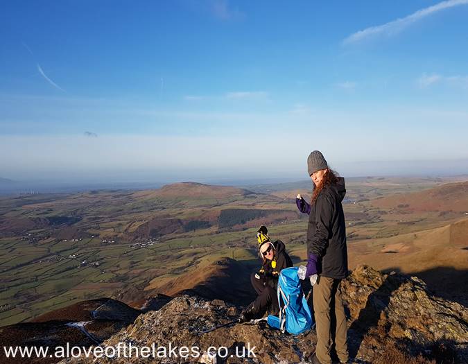 Looking back down the ridgeline