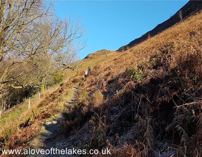 Heading towards the ridge line