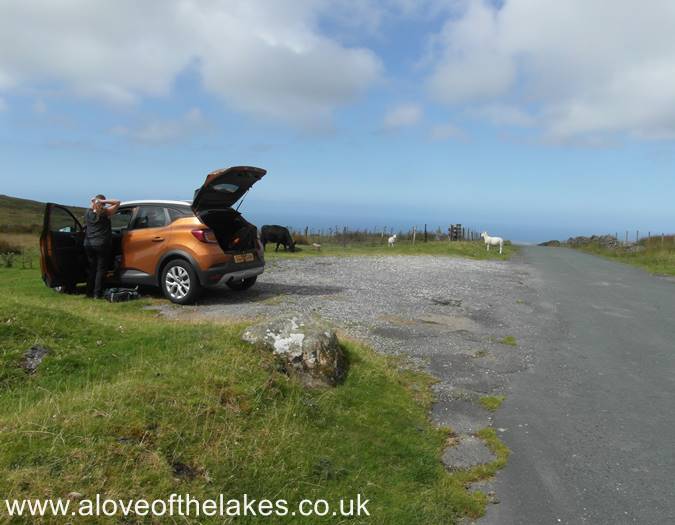 The start point of the walk from The Corney Fell Road