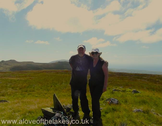 Me and Sue on the summit of Burn Moor