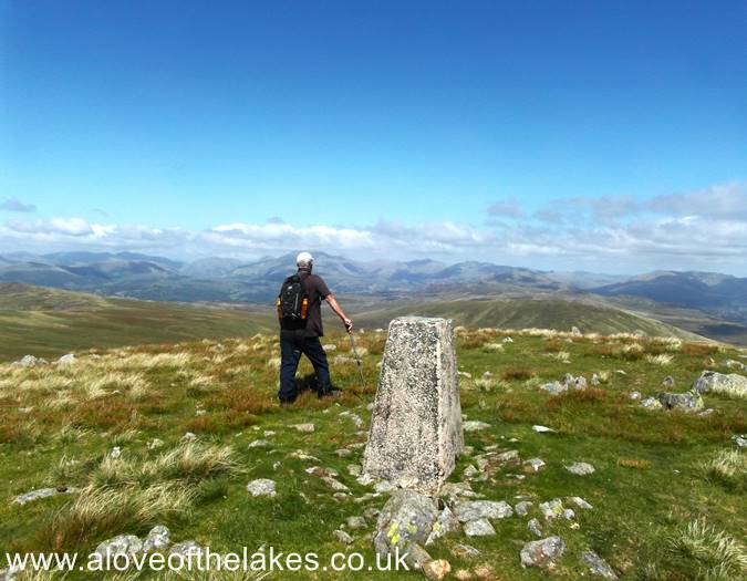 The summit Trig point on Whit Fell