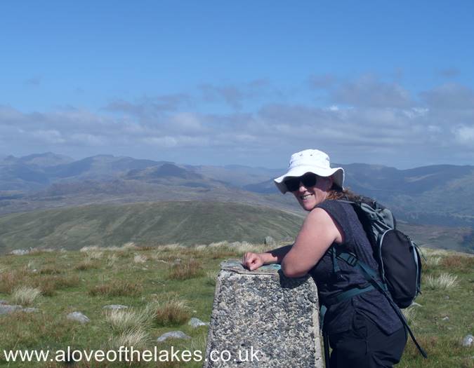 Sue on the summit of Whit Fell
